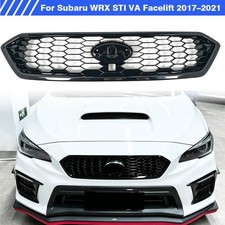 Abs Gloss Black Front Bumper Grille Upper Grill For Subaru Wrxwrx Sti 2017-2021