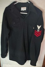 Creighton US Navy Boatswain E-6 Shirt Size 17-34 Made In USA