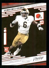 2021 Panini Prestige #249 Jeremiah Owusu-Koramoah RC Cleveland Browns TW4967