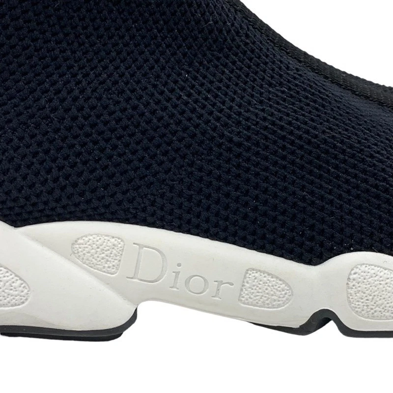 CHRISTIAN DIOR BASKETS CHAUSSETTES BASKETS CHAUSSURES LOGO TISSU NOIR NOIR GIF