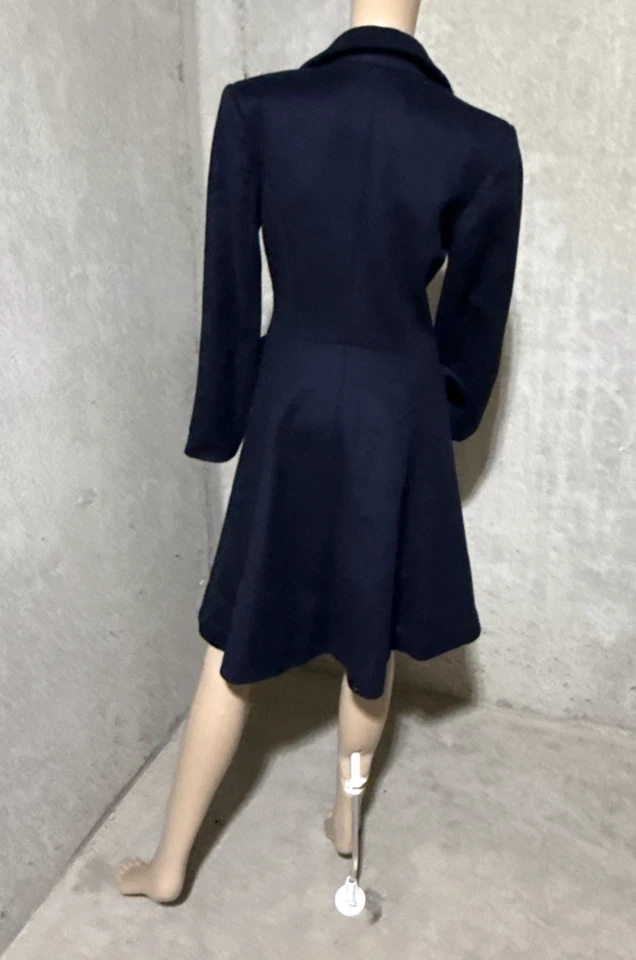 Abrigo Issa London Doble Pecho Militar Línea A Azul Marino Dorado Botón EE. UU. 4 UK 8 Foto 4 de 4