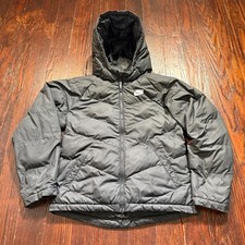 Nike Jacket Youth Kids M Black Hooded Puffer Synthetic Fill Swoosh CU9157-010