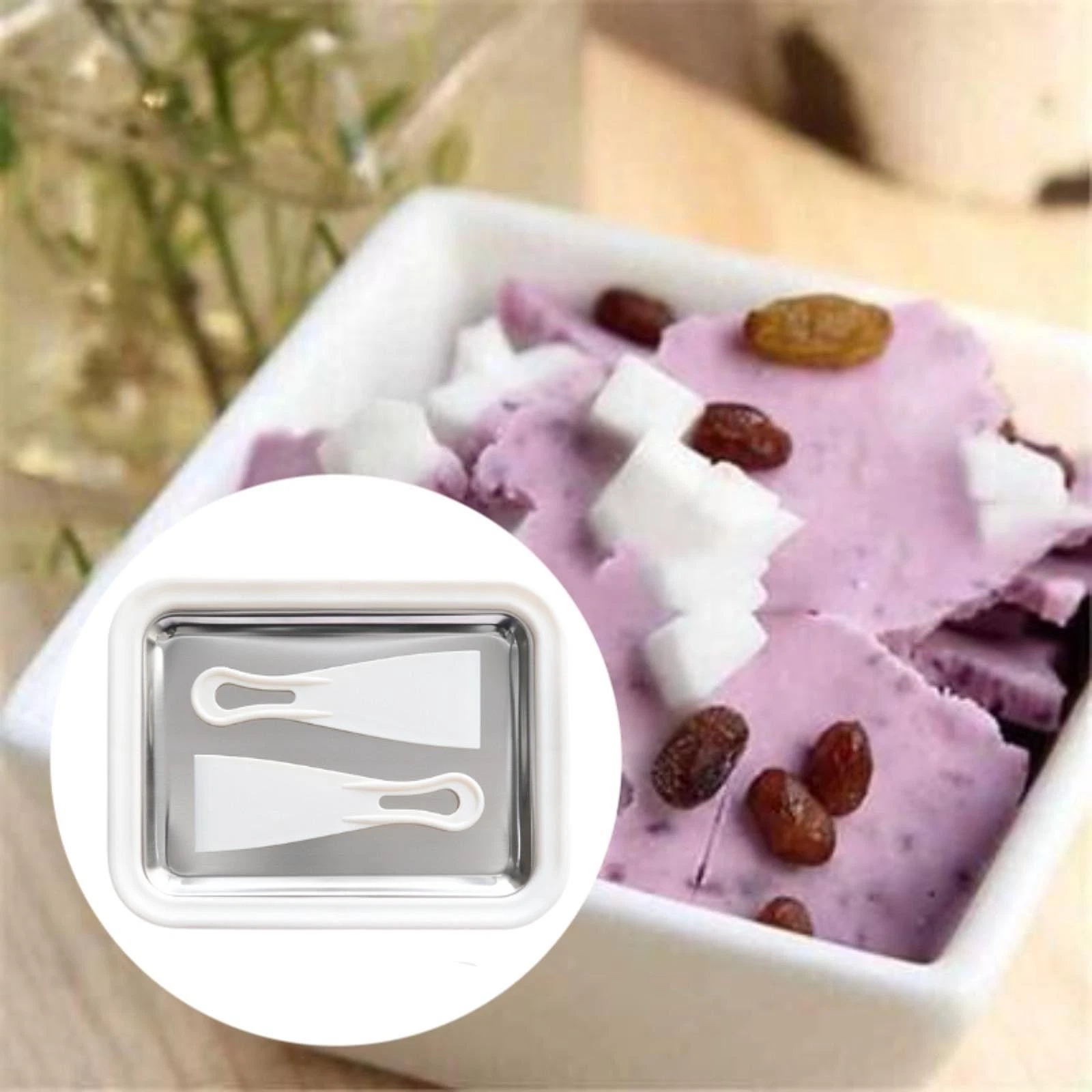 Instant Roll Ice Cream Maker with 2 Spatulas Easy to Use Aluminum Alloy Portable
Opens in a new wind
