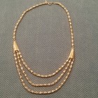 Vintage Trifari Paperclip Chain Layered Necklace — photo 1
