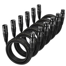 XLR Cable 6 Ft 6 Packs,Microphone Cables,Premium Balanced Microphone Mic Spea...