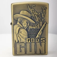 3D Carved God's Gun Movie Lee Van Cleef, Jack Palance,Richard Boone Lighter