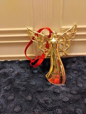 Christmas Ornament- Harvey Lewis ANGEL WITH CRYSTALS- rose gold