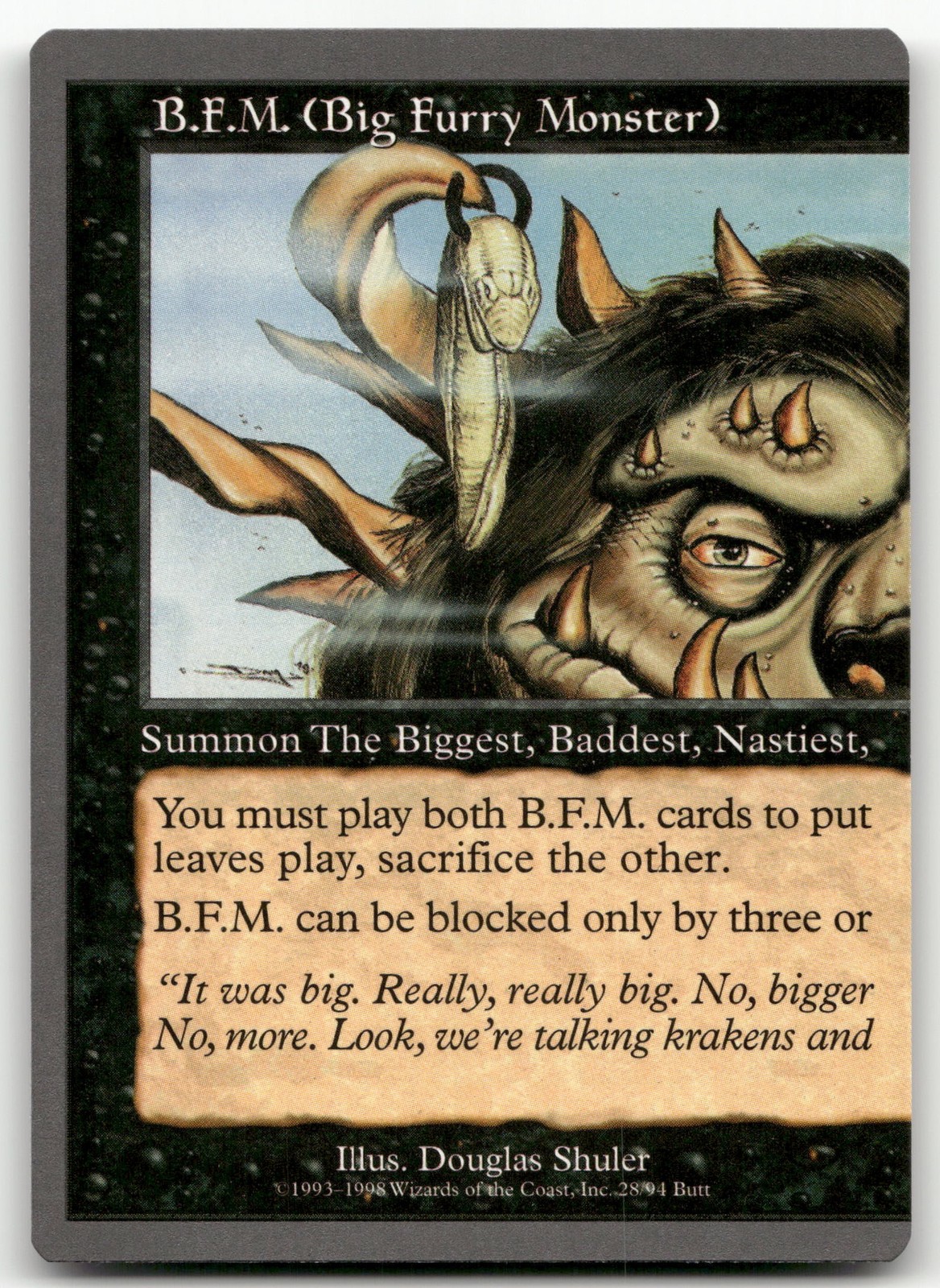 B.F.M. (Big Furry Monster) (28) #28 (NM) Unglued UGL Magic MTG