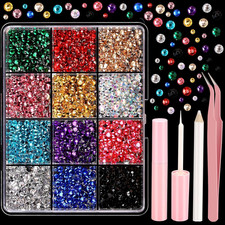 Face Rhinestones Kit, Face Eye Gems for Makeup, Face Jewels Set with Face Makeup