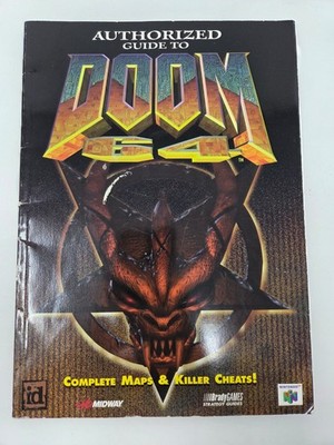 1997 DOOM 64 AUTHORIZED STRATEGY GUIDE BRADYGAMES NINTENDO 64 MAPS CHEATS