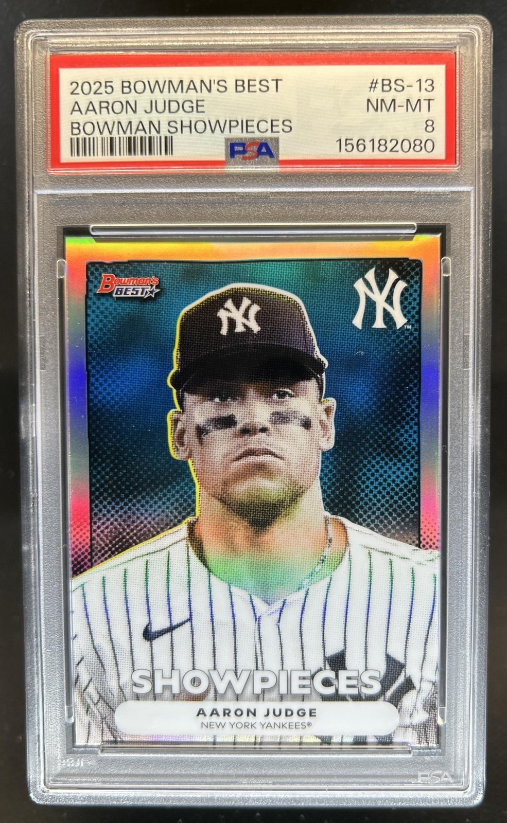 2025 Bowman's Best Aaron Judge Showpieces #BS-13 New York Yankees PSA 8 view 1