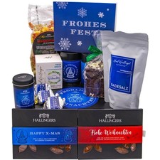 Feinkost Weihnachts-Geschenk-Set XXL "Fröhliche Weihnachten" Hallingers DE