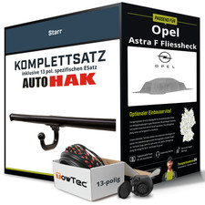 Für OPEL Astra F Fliessheck 53,54,58,59 Anhängerkupplung starr +eSatz 13pol 91-