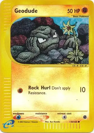 Geodude - 110/165 - Pokemon Expedition Reverse Holo Rare Card NM
