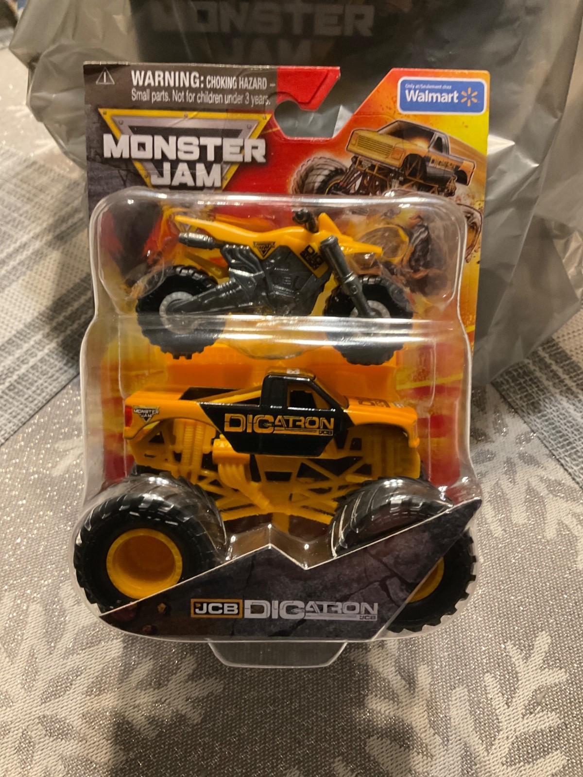Monster Jam JCB DIGATRON Truck & Dirt Bike Motorcycle 2 Pack
