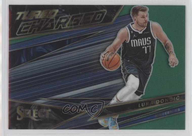 2022-23 Panini Select Turbocharged Green Prizm Luka Doncic #6 00yf