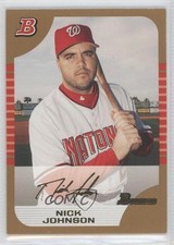 2005 Bowman Gold Nick Johnson #18 0a1