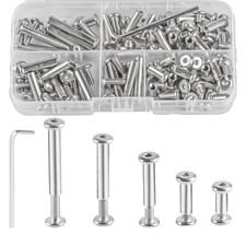 56 Set M4 Cupboard Joining Bolts Connecting Screws for Kitchen Cabinet Furnitur