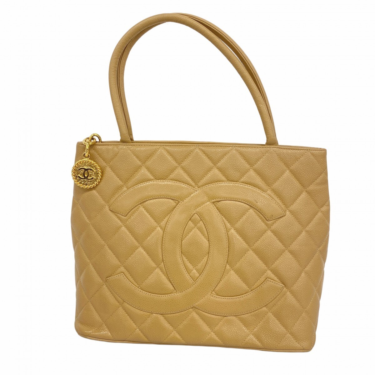 CHANEL Reissue Tote Bag Caviar Skin Beige Gold Hardware 5GD5297 Pre-Owned