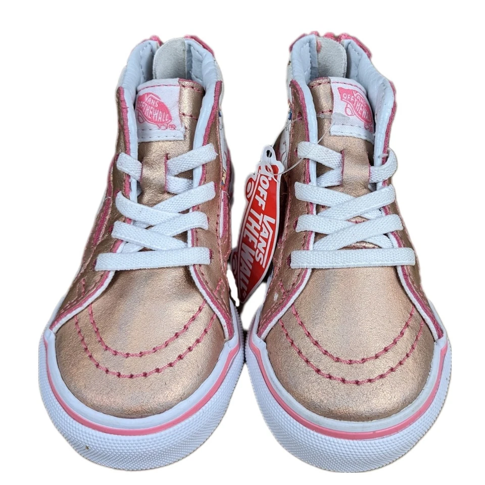 Vans Sk8-Hi молнии кроссовки обувь единорог радуга розовый ребенка ясельного возраста девочки размер 5 новый с Ярлыками - Изображение 4 из 4