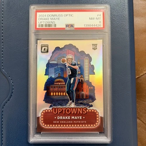 2024 Donruss Optic Drake Maye Uptowns RC Rookie SSP #4 Patriots PSA 8