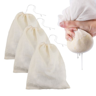 #ad Drawstring Soup Boil Bags 3 Pack Fine Mesh Cotton for Tea Herbs $8.90