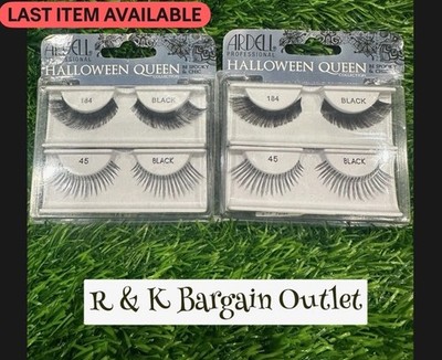 Ardell Halloween Queen False Lashes Eyelashes 184 / 45 Black Glitter ~ 2 Packs