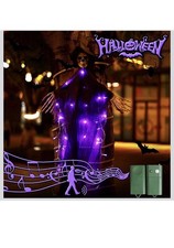 Halloween Decorations Outdoor, 2 Pack Hanging Light Ghost Spooky Skeletons Decor