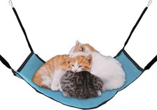 Cat Hammock for Cage with Breathable Cool Oxford Fabric Bed and Straps Metal
