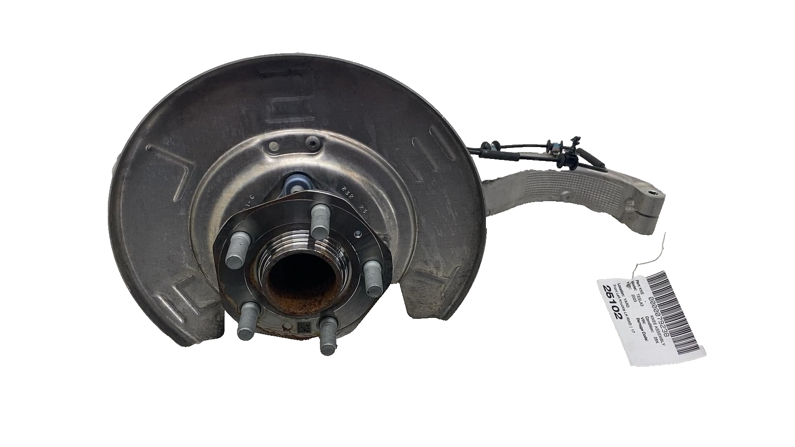 ⭕ 17-23 Tesla Model 3 Front Left Spindle Knuckle + Hub & Shield LH 1044311-00-E