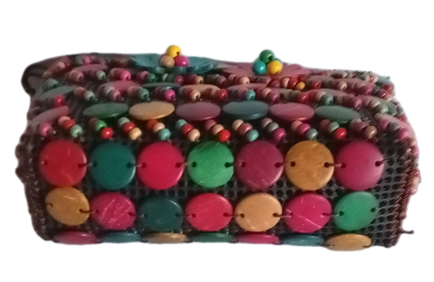 Coconut Shell Multi-colored shell Antigua Crossbo… - image 4