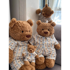 Bartholomew bear cute clothes outfits - Blue stripe sleepwear huge 