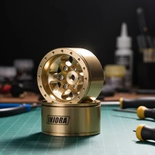 Reinforced 1.0 Brass Wheels - 28mm Diameter for Enhanced 1/24 & 1/18 RC Crawlers