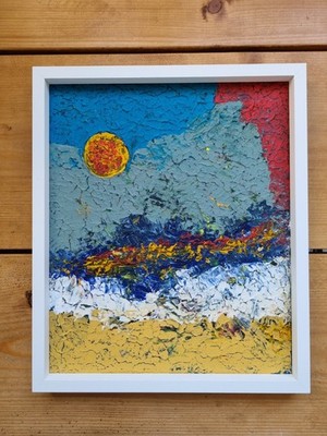  Original Abstraktes Acryl/Ölgemälde signiert und datiert Charles T.