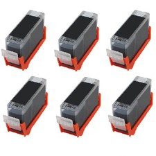 6 PK BLACK Ink Replacement for PGI-220PGBK Canon ip3600 ip4600 iP4700 MP560