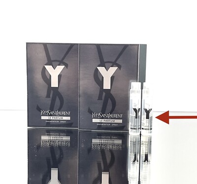 2PCS)  YSL Y LE PARFUM by Yves Saint Lauren Men 0.04oz-1.2ml Spr Sample Vial(C68