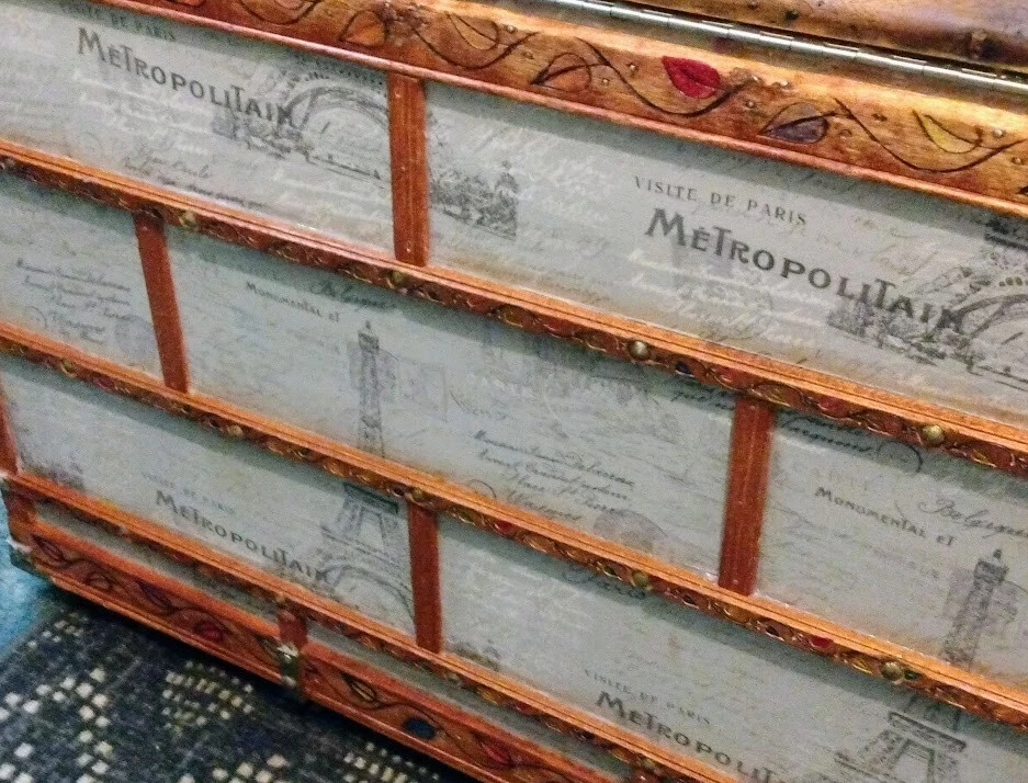 Baúl de vapor personalizado hecho a mano *BONO* caja de sombreros a juego Foto 3 de 4