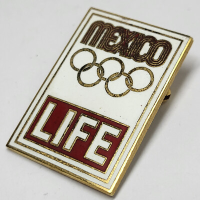 Broche Vintage Mexico 1968 – Jeux Olympiques, édition Life Magazine, Fabriquée Au Japon