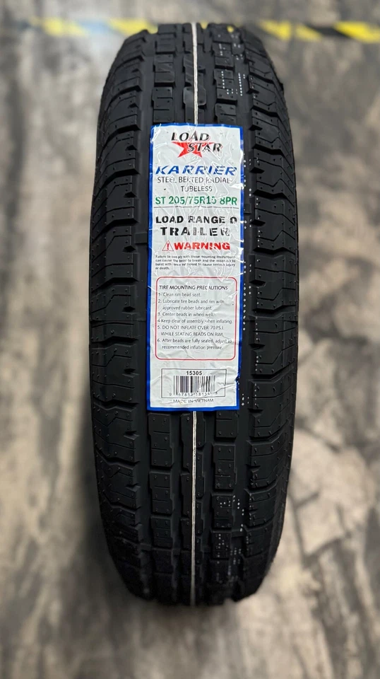 4 NEW ST205/75R15 Kenda KR53 Trailer Tire 8 PLY 205 75 15 ST 2057515 R15 - Image 2 of 3