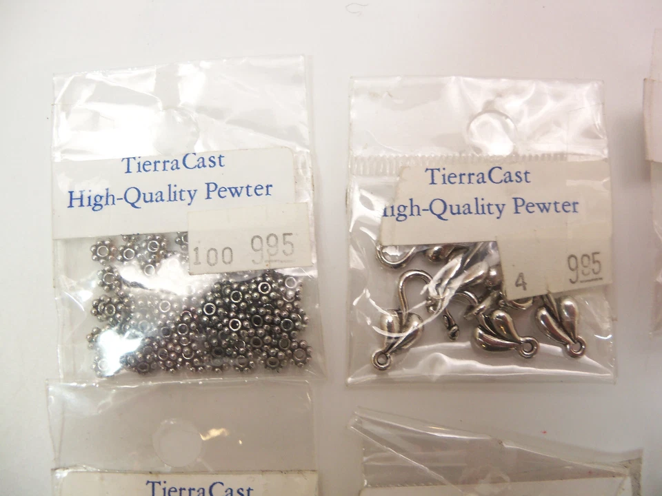 Lot of 6 Packages of TierraCast Pewter Clasps , Heishi Spacers and Beads - Image 3 of 4