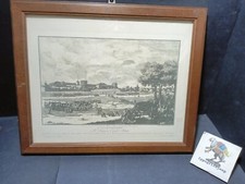 Quadro Veduta del Castello di Milano con cornice originale collezione