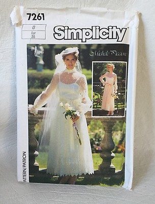 7261 Simplicity UNCUT Wedding and Bridesmaid DRESSES Pattern SIZE 8 | eBay  UK