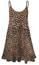 Ladies Camisole Cami Flared Skater Womens Strappy Vest Top Swing Mini Dress 8-26