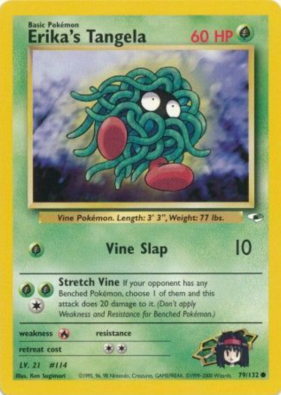 Erika's Tangela - 79/132 Gym Heroes Common Unlimited - NM