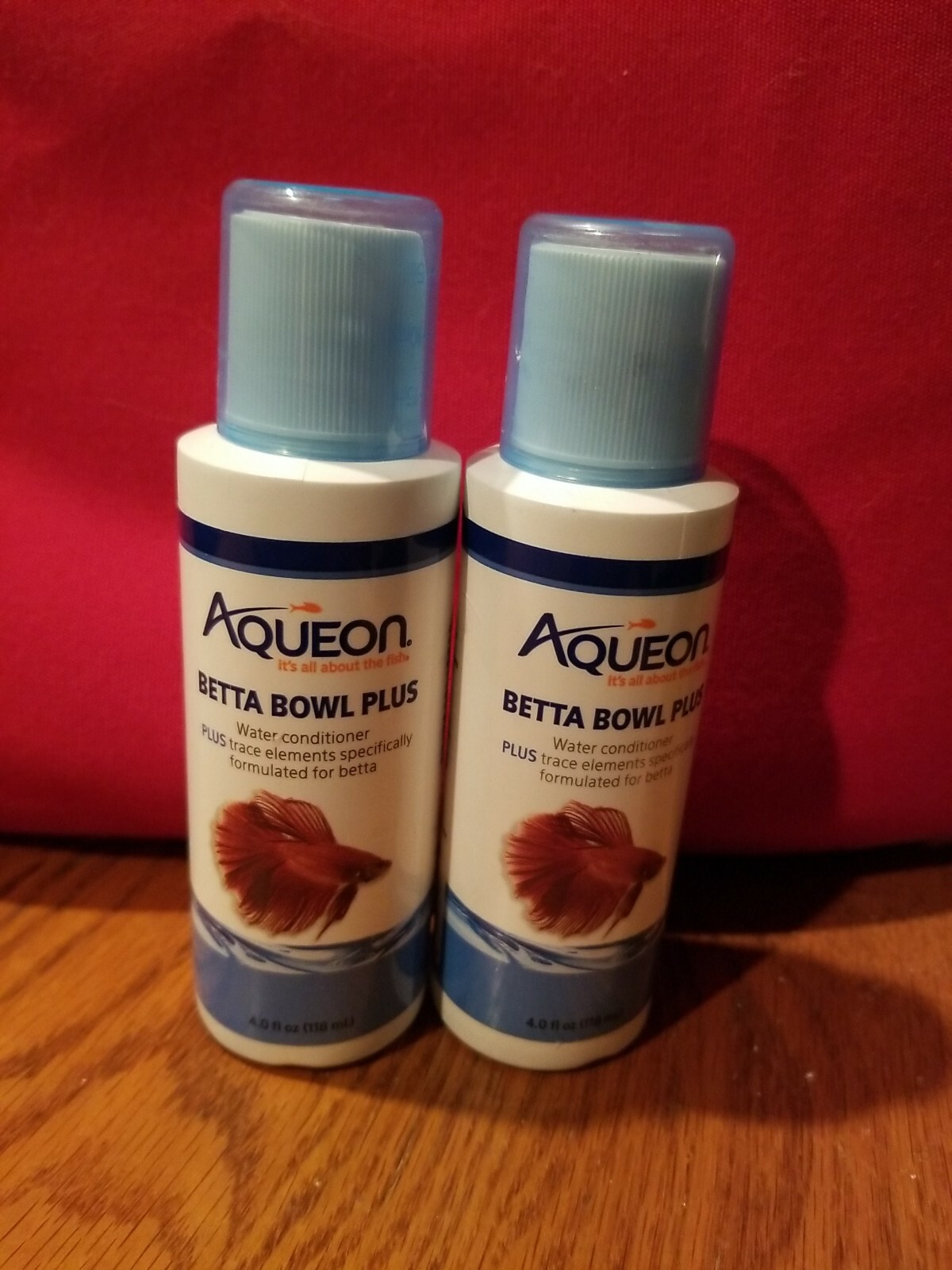 Aqueon Betta Bowl Plus Water Conditioner, 4 oz lot of 2 bottles for