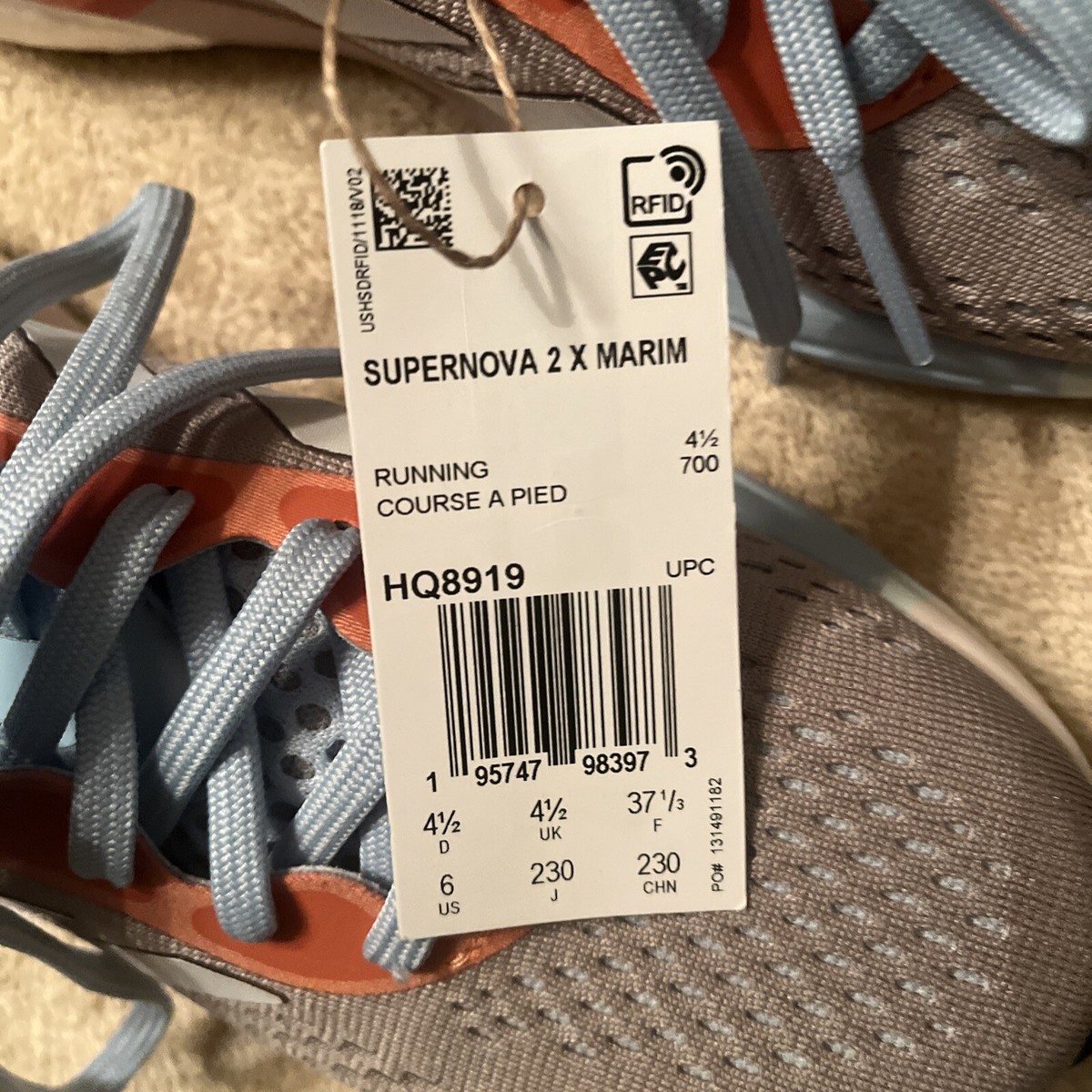 Adidas Marimekko x Supernova 2.0 Lokki W Tan blue White Size
