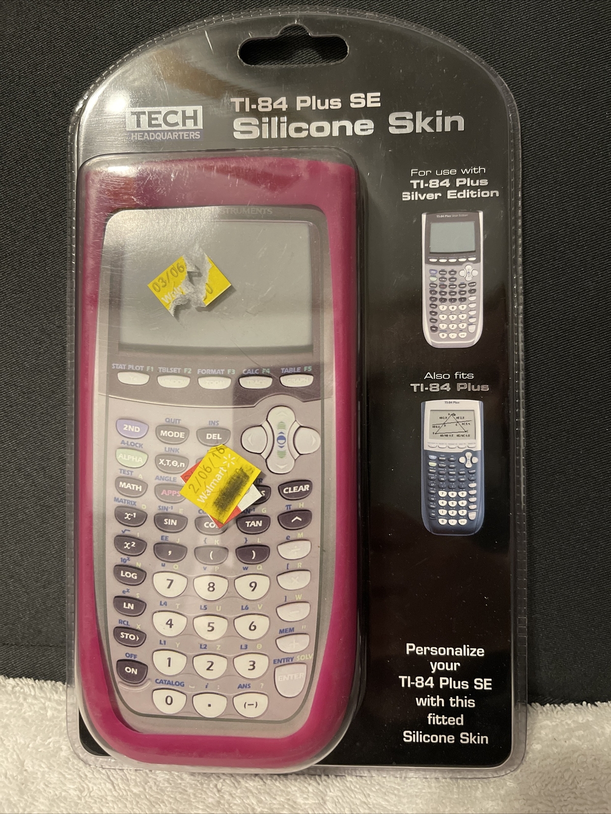 TI-84 Plus SE Silicone Skin Tech HeadQuarters Calculator Fitted Protector Pink