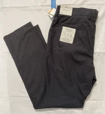 Perry Ellis Portfolio Travel Luxe Pants Tag Size 33x30 Slim Fit Gray Stretch NWT