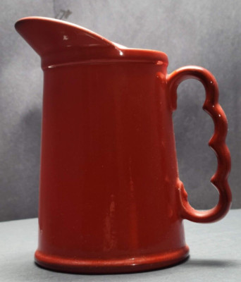 Vintage 60s Metlox Poppytrail Red Rooster Red Pitcher-Water Milk All Drinks