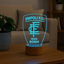 Lampada Plexiglass Empoli Calcio e Nome Personalizzato Luce LED Camera 7 Colori